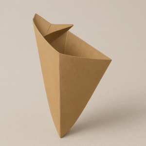 French Fries Cone Box with Sauce Holder