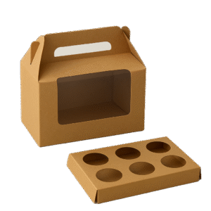 6 Cupcake Window Box With Handle