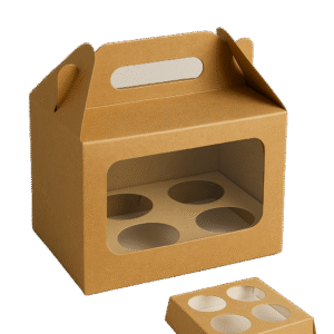 4 Cupcake Window Box With Handle