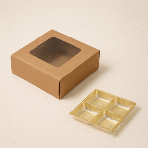 4 Cavity Chocolate Box With Window